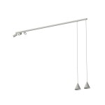 Nowoczesna lampa sufitowa wisząca kolor silk gray 130 cm z reflektorami FOURTY V 