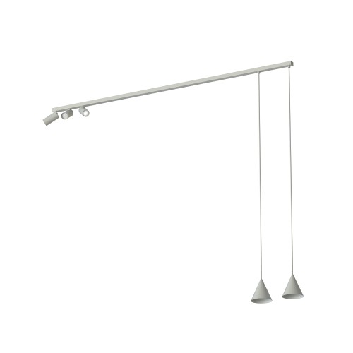 LAMPAMI - nowoczesna lampa sufitowa wisząca, lampa nad stół, szara lampa nowoczesna