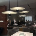 LAMPAMI - czarna lampa ledowa, lampa sufitowa wisząca, lampa nad stół, czarna lampa ledowa nowoczesna