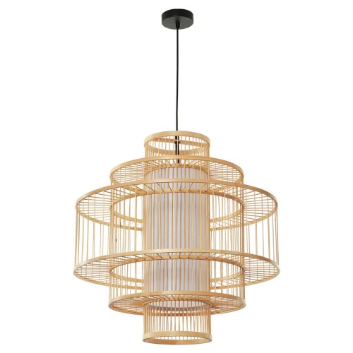 LAMPAMI - lampa wisząca BOHO, żyrandol BOHO, lampa japandi, lampa ratanowa,lampa w stylu boho