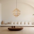 LAMPAMI - lampa wisząca BOHO, żyrandol BOHO, lampa japandi, lampa ratanowa,lampa w stylu boho