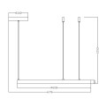 LAMPAMI - lampa wisząca złota nowoczesna szkic