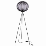 Nowoczesna lampa podłogowa czarna klosz kula 52 cm 1xE27 40W MELLOW