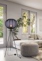 LAMPAMI - nowoczesna lampa podłogowa czarna, lampa stojąca, lampa podłogowa do salonu, lampa japandi