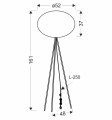 LAMPAMI - nowoczesna lampa podłogowa czarna szkic