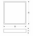 LAMPAMI - plafon łazienkowy led szkic