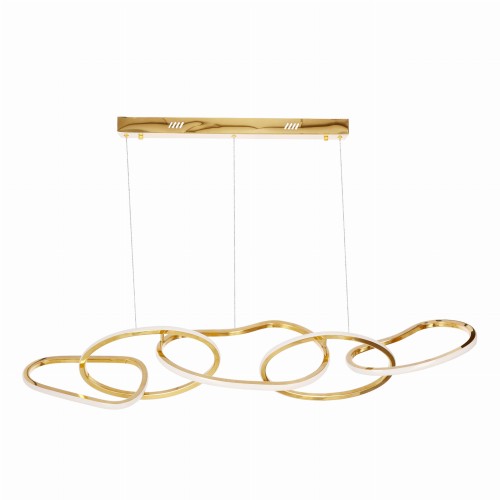 LAMPAMI - nowoczesna lampa wisząca, lampa do salonu, złota lampa ledowa, lampa do sypialni, designerska lampa ledowa