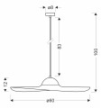 LAMPAMI - nowoczesna lampa wisząca do salonu szkic