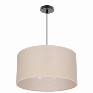 Lampa wisząca czarna z beżowym 1xE27 40W SHANTI 