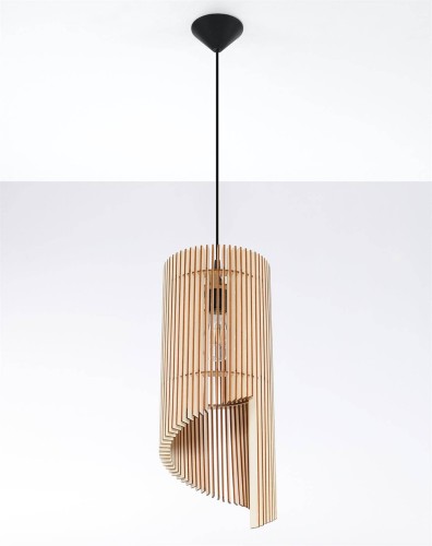 LAMPAMI - lampa sufitowa, lampa z drewna wisząca, lampa wisząca drewniana, lampa kuchenna, lampa skandynawska