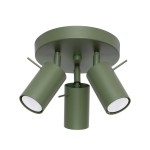 Lampa sufitowa zielona oliwka  3xGU10, plafon RING 3P spot