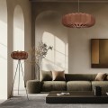 LAMPAMI - nowoczesna lampa podłogowa, lampa stojąca do salonu, lampa japandi, lampa podłogowa brąz