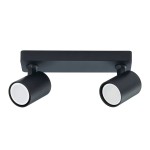 Czarna lampa sufitowa podwójna 2xGU10 Spot Snow New 2