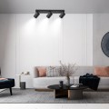 LAMPAMI - potrójna lampa spot, lampa przysufitowa, czarna lampa spot, czarna lampa sufitowa regulowana