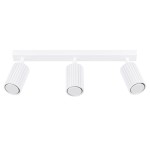 Biała lampa sufitowa ryflowana 3xGU10, plafon KARBON 3L spot