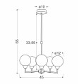LAMPAMI - lampa wisząca klosze białe kule szkic