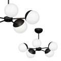 LAMPAMI - lampa sufitowa do salonu klosze białe kule, lampa sufitowa wisząca do salonu, lampa nad stół, lampa szklane kule