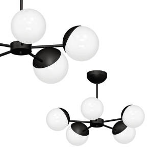 Lampa sufitowa klosze białe kule 5xE14 SFERA BLACK 