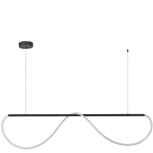 Designerska lampa wisząca ledowa 130 cm Meleca M czarna LED CCT