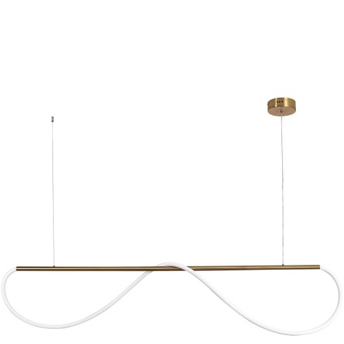 LAMPAMI - nowoczesna lampa wisząca, lampa do salonu, złota lampa ledowa, lampa do sypialni, designerska lampa ledowa