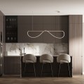 LAMPAMI - nowoczesna lampa wisząca, lampa do salonu, złota lampa ledowa, lampa do sypialni, designerska lampa ledowa
