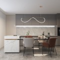 LAMPAMI - nowoczesna lampa wisząca, lampa do salonu, złota lampa ledowa, lampa do sypialni, designerska lampa ledowa
