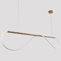 LAMPAMI - nowoczesna lampa wisząca, lampa do salonu, złota lampa ledowa, lampa do sypialni, designerska lampa ledowa