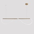 LAMPAMI - nowoczesna lampa wisząca, lampa do salonu, złota lampa ledowa, lampa do sypialni, designerska lampa ledowa