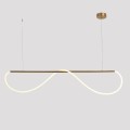 LAMPAMI - nowoczesna lampa wisząca, lampa do salonu, złota lampa ledowa, lampa do sypialni, designerska lampa ledowa