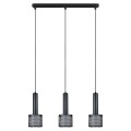 LAMPAMI - lampa nad stół w jadalni, potrójna lampa wisząca, lampa wisząca czarna, lampa nad wyspę kuchenną