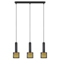 LAMPAMI - lampa nad stół w jadalni, potrójna lampa wisząca, lampa wisząca czarna, lampa nad wyspę kuchenną