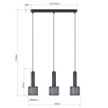 LAMPAMI - lampa nad stół w jadalni, potrójna lampa wisząca, lampa wisząca czarna, lampa nad wyspę kuchenną