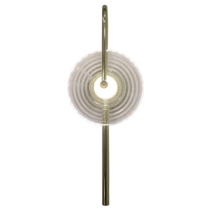 Nowoczesny kinkiet ledowy szklany ryflowany PLATO LED CCT 