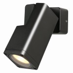 Lampa na elewację IP65, kinkiet zewnętrzny czarny regulowany 1xGU10 35W SALVIA