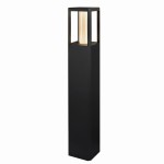 Latarnia zewnętrzna mała, lampa ogrodowa czarna słupek 80 cm IP65 2x6W LED CROCUS