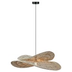 Lampa BOHO wisząca 120 cm 1xE27 rattanowa naturalna RAYA