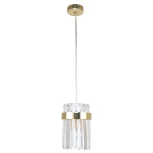 Złota lampa wisząca pojedyncza z kryształami 150 cm 1xE14 VETRO 1 
