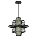 LAMPAMI - lampa wisząca BOHO, żyrandol BOHO, lampa japandi, lampa ratanowa,lampa w stylu boho, żyrandol BOHO
