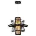 LAMPAMI - lampa wisząca BOHO, żyrandol BOHO, lampa japandi, lampa ratanowa,lampa w stylu boho, żyrandol BOHO