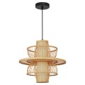 LAMPAMI - lampa wisząca BOHO, żyrandol BOHO, lampa japandi, lampa ratanowa,lampa w stylu boho, żyrandol BOHO