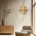 LAMPAMI - lampa wisząca BOHO, żyrandol BOHO, lampa japandi, lampa ratanowa,lampa w stylu boho, żyrandol BOHO