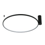 Czarna lampa sufitowa ledowa średnica 90 cm Plafon Ring L LED CCT