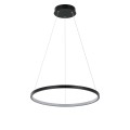 LAMPAMI - żyrandol nowoczesny ledowy, lampa wisząca czarna, żyrandol do salonu, żyrandol nowoczesny czarny