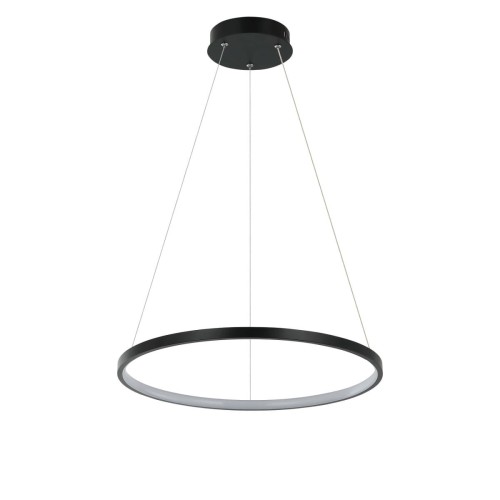 LAMPAMI - żyrandol nowoczesny ledowy, lampa wisząca czarna, żyrandol do salonu, żyrandol nowoczesny czarny