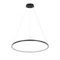 LAMPAMI - żyrandol nowoczesny ledowy, lampa wisząca czarna, żyrandol do salonu, żyrandol nowoczesny czarny
