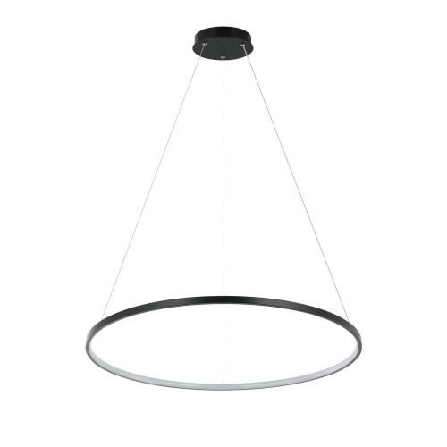 LAMPAMI - żyrandol nowoczesny ledowy, lampa wisząca czarna, żyrandol do salonu, żyrandol nowoczesny czarny
