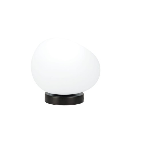 LAMPAMI - lampka nocna klosze szklane kule, czarna lampa stołowa, lampka do sypialni