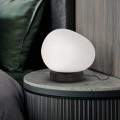 LAMPAMI - lampka nocna klosze szklane kule, czarna lampa stołowa, lampka do sypialni