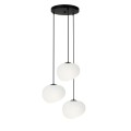 LAMPAMI - lampa sufitowa do salonu klosze białe kule, lampa sufitowa wisząca do salonu, lampa nad stół, lampa szklane kule