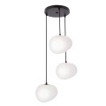 LAMPAMI - lampa sufitowa do salonu klosze białe kule, lampa sufitowa wisząca do salonu, lampa nad stół, lampa szklane kule